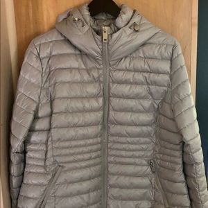 Kenneth Cole silver puffer jacket women’s XXL